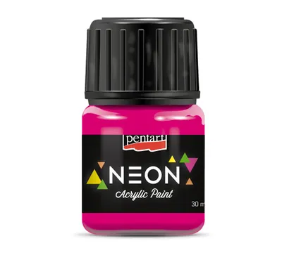 Zdjęcie produktu dla PENTART Neon farba akrylowa 30ml różowa - 1 szt