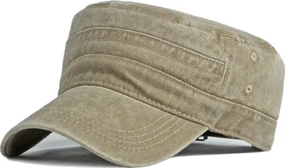 Produktbild von Herren Military Kappe, Army Cap, aus Baumwolle verstellbare Sonnen Kappe für Wandern und Sport,Khaki