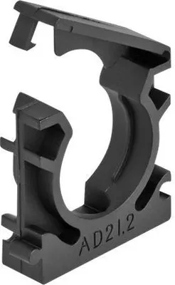 Produktbild von DeLOCK Kabelschlauchhalter mit Verschlussclip 21,2 mm 4 Stück schwarz, Kabelhalter, Kunststoff, Schwarz
