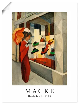 Produktbild von ARTland Poster Hutladen I Größe: 60x80 cm