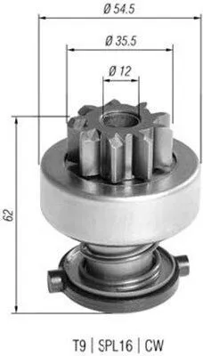 Obrázek produktu pro Pastorek, startér MAGNETI MARELLI 940113020392