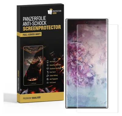 Produktbild von 2x Panzerfolie für Samsung Galaxy Note 10 Plus FULL COVER Displayschutz MATT