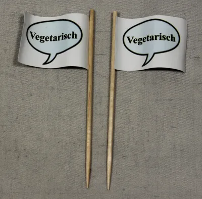 Produktbild von Party-Picker Flagge Vegetarisch Papierfähnchen in Spitzenqualität 25 Stück Beutel