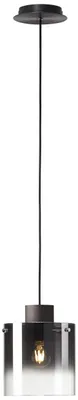 Image de BRILLIANT Lampe Beth suspension 20cm café/verre fumé | 1x A60, E27, 60W, g.f. Lampes normales n. ent. | Réglable en hauteur / Câble raccourcissable | Convient pour ampoules LED