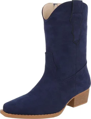 Produktbild von Ital-Design Damen Stiefeletten  Wildlederoptik Western- & Bikerboots 90482510 Dunkelblau Gr.  38