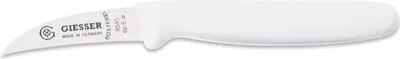 Produktbild von Giesser Messer Schälmesser Tourniermesser Kneipchen 6cm Klinge gebogen 11 Farben - weiß
