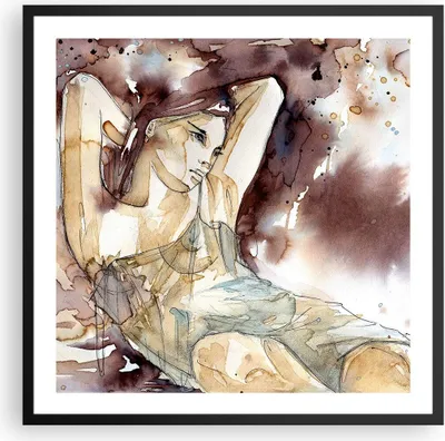 Produktbild von Gerahmtes Poster - Schwarzer Rahmen - Frau Modell - 60x60 cm - Wand Bild - Wanddeko - Wandbilder - Kunstposter - Wandposter - Bilderrahmen - Bilder - Kunstdruck - Wandbild - P2BAC60x60-3552