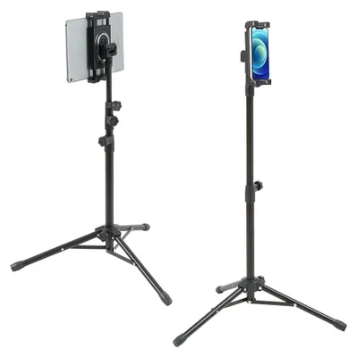 Produktbild von Verstellbarer Bodenständer, 360-Grad-Drehung, Gerätekompatibilität, schwarz