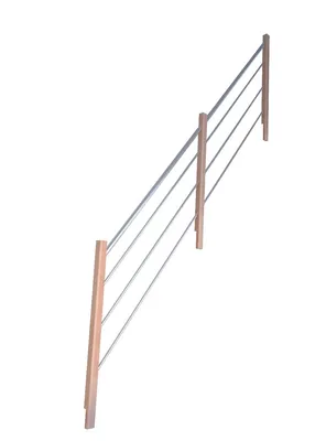 Produktbild von Treppengeländer Modell Buche 3000-Holz-Edelstahl-Rechts