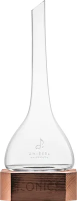 Produktbild von ZWIESEL GLAS handmade DEKANTER ICONICS V 750 G MIT HOLZSOCKEL 122238