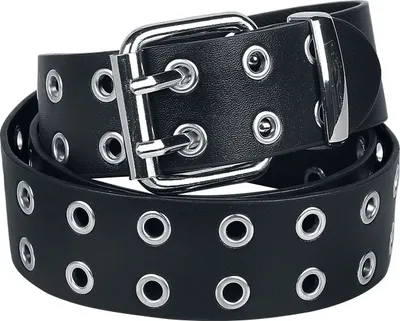 Produktbild von Rock Rebel by EMP Uni schwarzer Gürtel mit Lochnieten Standard