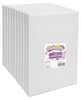 Produktbild von Colorations Malen Leinwand Set - weiß 30 x 40 cm, 10 Stück malen