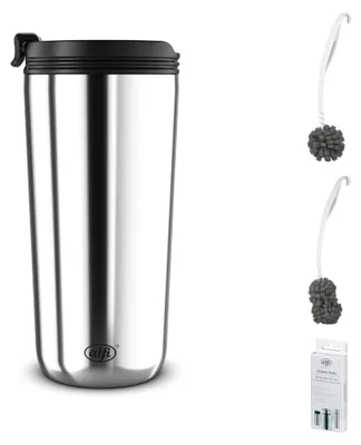 Immagine prodotto di alfi ISO COFFEE MUG Thermobecher 0,4l stainless steel polished – Vorteilsset mit Reinigungsbürste CLEAN FIX 30 cm | HAN 5577000040 | EAN 4002458523991