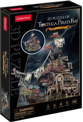 Produktbild von Puzzle CUBICFUN 3D Port piracki Tortuga 218 elementów