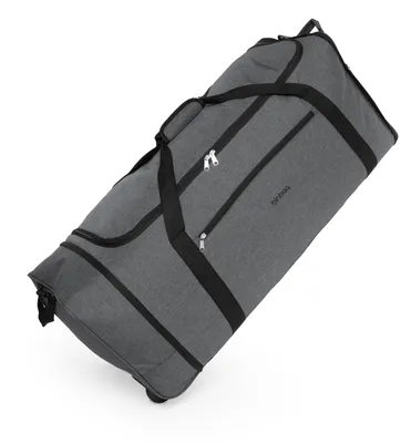 Produktbild von blnbag - M4 - Cestovná taška s 2 kolieskami, veľká taška na kolieskach XL ľahká skladacia taška na kolieskach Cestovná taška XXL kufor na kolieskach 90L, čierna antracitová