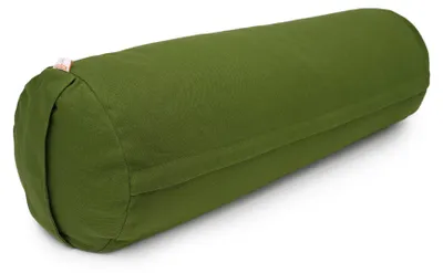 Produktbild von yogabox Yoga und Pilates Bolster / Yogarolle BASIC - olivgrün 65 x 22 x 22 cm Buchweizenschalen