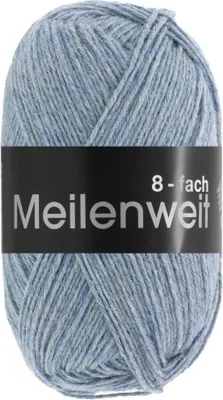 Produktbild von Lana Grossa - Meilenweit 8-fach 150g 9659 blaugrau meliert