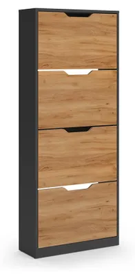 Obrázok produktu pre Sklápač topánok Vicco Luca antracitová/Dub Goldkraft 59 x 146 cm so 4 výklopnými priehradkami, Model 61414