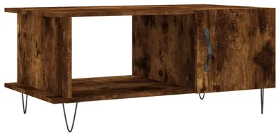 Obrázek produktu pro vidaXL Konferenční stolek Smoked Oak 90x50x40 cm Materiál dřeva
