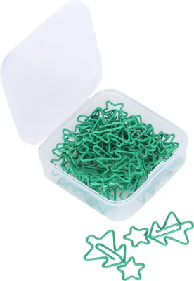 Produktbild von 30pcs Fun Paper Clips Fünf Punkte Stern Weihnachtsbaumform Lesezeichen Planer Planer