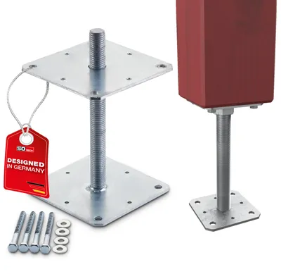 Produktbild von SOTECH Pfostenträger M24 160 x 160 x 250 mm feuerverzinkt – Einschlag-Bodenhülse