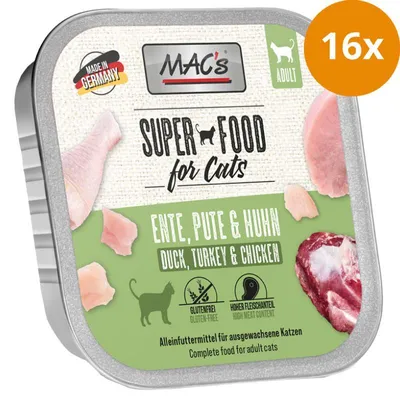 Produktbild von MAC's KATZE SCHALE ENTE, PUTE, HUHN, Adult, Truthahn, 85 g