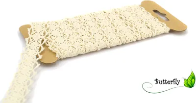 Produktbild von 3m Spitzenborte 18mm, 100% Baumwolle, Farbe:natur / creme