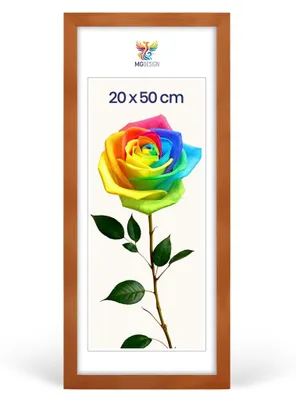 Produktbild von MG Design Bilderrahmen Lackiert 20x50 cm - Posterrahmen Echtholz mit Acrylglas, stabile Wandaufhängung, hoch/quer