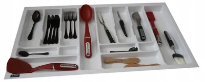 Obrázek produktu pro Rejs PRO 90 organizér na příbory do zásuvky bílý