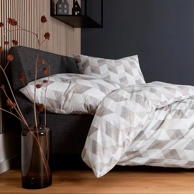 Produktbild von Janine Mako-Satin Bettwäsche Palermo 31164-07 naturell 135x200 cm + 80x80 cm