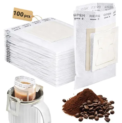 Filterkaffeebeutel, 100 Stück, Papier, für Filterkaffeemaschinen