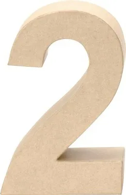 Produktbild von Glorex Papp-Zahl 2 17,5 x 5,5 cm