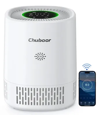 Immagine prodotto di Purificatore d'aria, filtro HEPA H13, design compatto, bianco, Wi-Fi