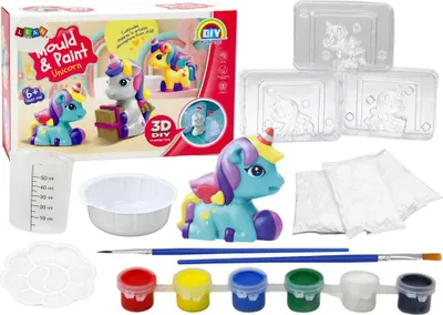 Produktbild von Kreative künstlerische Einhorn 3D Gips Farbe Set