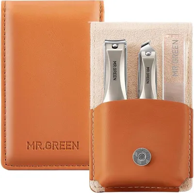 Image de MR.GREEN Set de 3 coupe-ongles avec étui en cuir