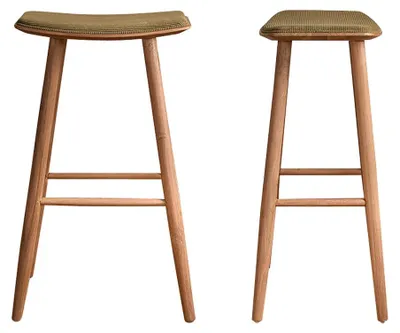Produktbild von Barhocker aus massivem Teakholz, 2er-Set