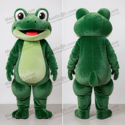 Produktbild von Waldgrüner MASTICOT Cartoon-Frosch-Maskottchen