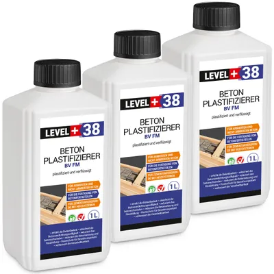 Produktbild von Beton-Zusatzmittel 3L Fliessmittel Betonverflüssiger Plastifizierer LEVEL+ RM38