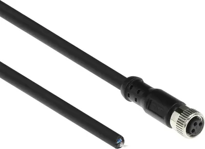 Produktbild von ACT SC3009, 5 m, M8, Weiblich, Schwarz, Kupfer, Polyvinylchlorid (PVC)
