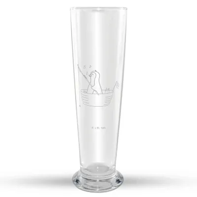 Produktbild von Mr. & Mrs. Panda Bierglas Pinguin Angelboot - Transparent - Geschenk, Boot, Mr Mrs Weizenglas, Weißbierglas, Optimistisch, Motivation, Bier Glas, Weizen, Scheidung