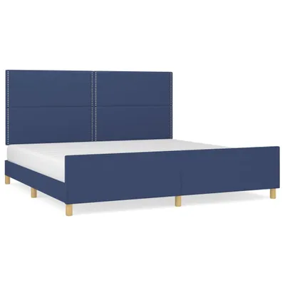 Obrázek produktu pro vidaXL Rám postele bez matrace modrý 200x200 cm látka