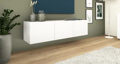 Produktbild von Kommode, Lowboard-hängend "Sophia" 3-türig, weiß-matt