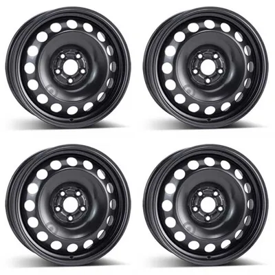 Productafbeelding van 4 stalen velgen, 6.5Jx16 inch, ET42, 5x100 boutgaten, geschikt voor Skoda Fabia en Octavia. (Set van 4)
