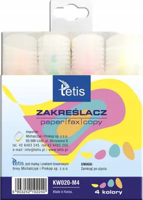 Immagine prodotto di Evidenziatori pastello in 4 colori - Ravviva la tua creatività e organizza i tuoi appunti con un tocco di stile!