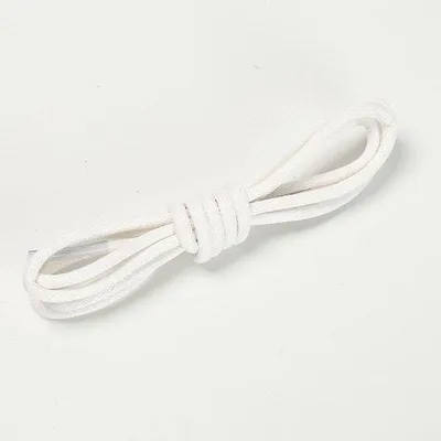 Immagine prodotto di 2 paia di lacci di ricambio sottili, rotondi e cerati, di colore bianco, per scarpe Oxford, Brogue, Derby e stivali in pelle Martin, 0,8 m