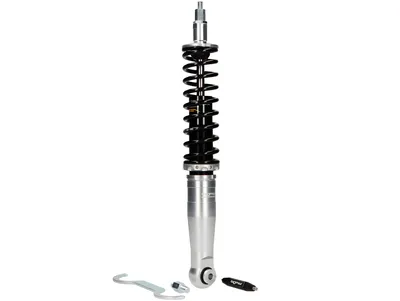 Immagine prodotto di Ammortizzatore BGM SC R1 Sport 385 mm nero argento posteriore per Vespa Wideframe