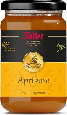 Produktbild von Fruchtaufstriche aus dem Schwarzwald Faller Aprikose Konfitüre extra 60% Frucht 330g