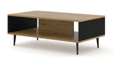 Produktbild von Couchtisch Philaé , Holzoptik und Schwarz, 90cm
