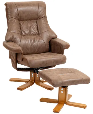 Produktbild von HOMCOM Relaxsessel mit Hocker, Fernsehsessel, Polstersessel mit Liegefunktion