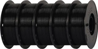 Zdjęcie produktu dla filament do drukarek 3D, szybki PETG, średnica 1,75 mm, waga 5 kg, 5 kg czarny